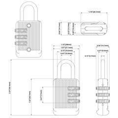 Zinc Alloy Combination Lock 01H3