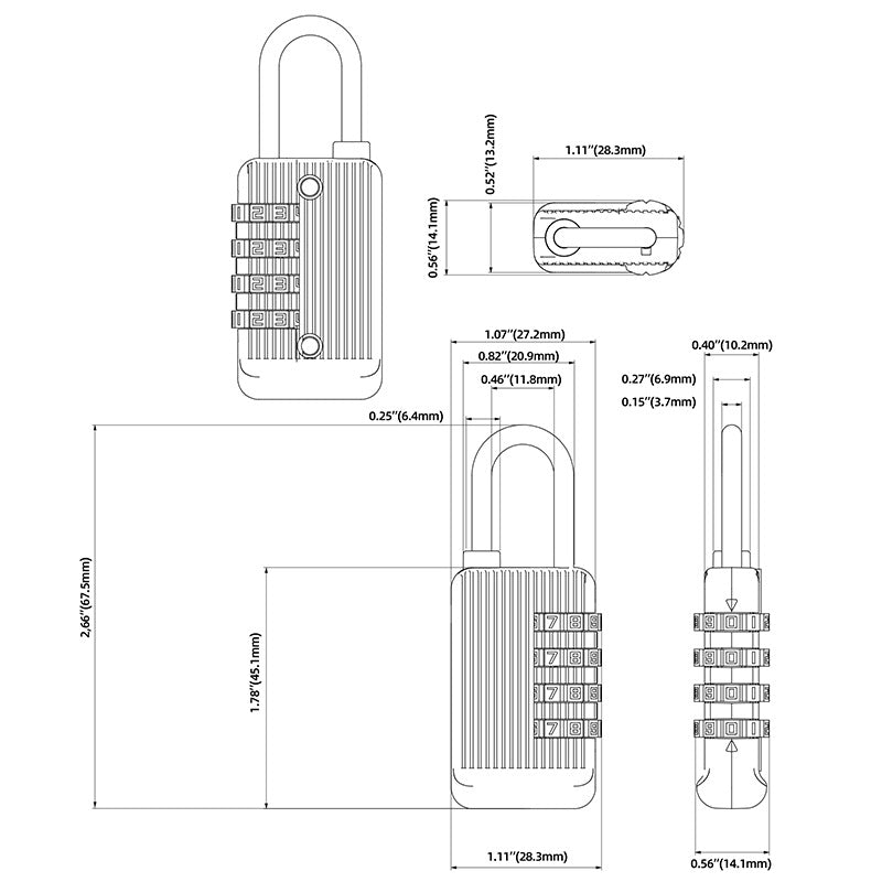 Zinc Alloy Combination Lock 01H4