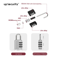 Zinc Alloy Combination Lock 02B