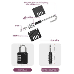 Zinc Alloy Combination Lock 04C