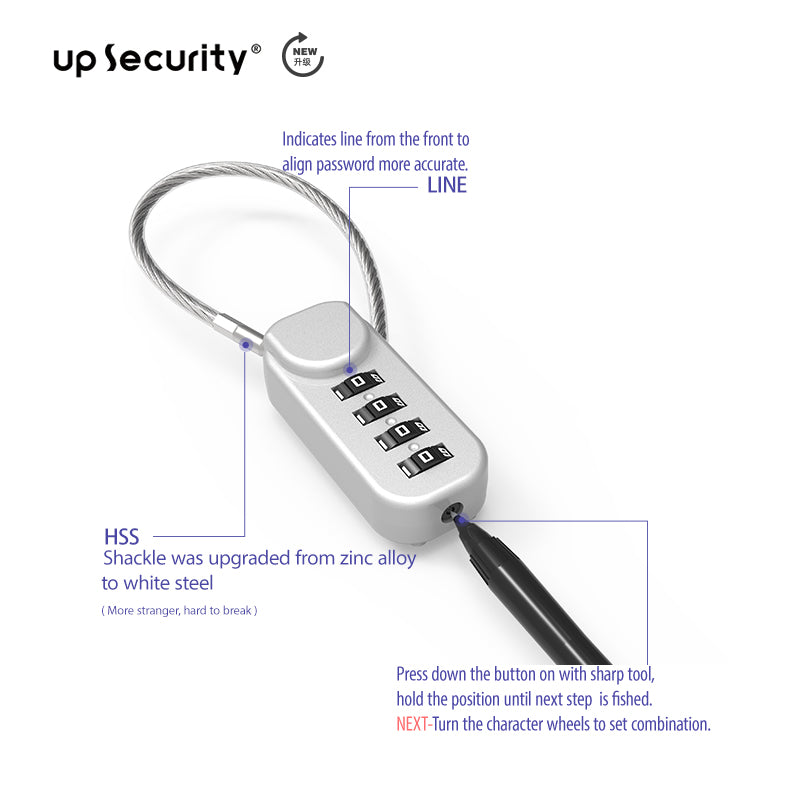 Zinc Alloy Combination Lock 04U