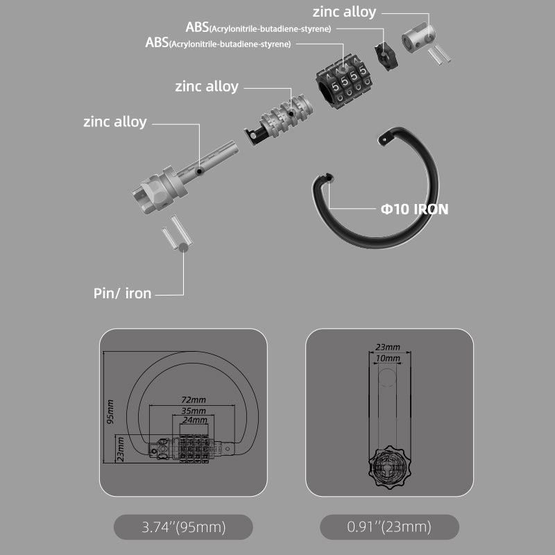 Outdoor Combination Lock 10B