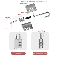 Zinc Alloy Combination Lock 24N