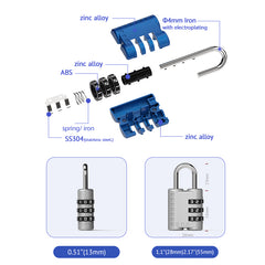 Zinc Alloy Combination Lock 33H