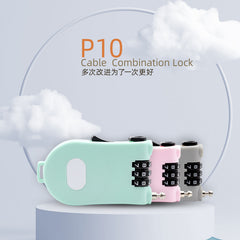 Cable Retractable Combination Lock P10