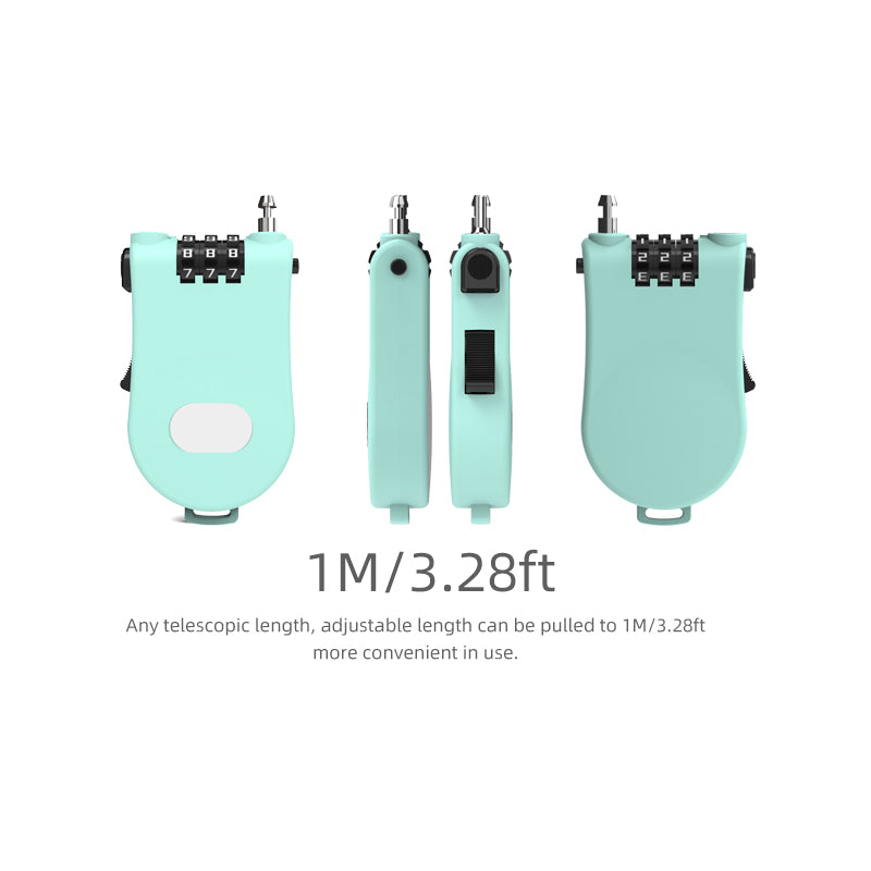 Cable Retractable Combination Lock P10