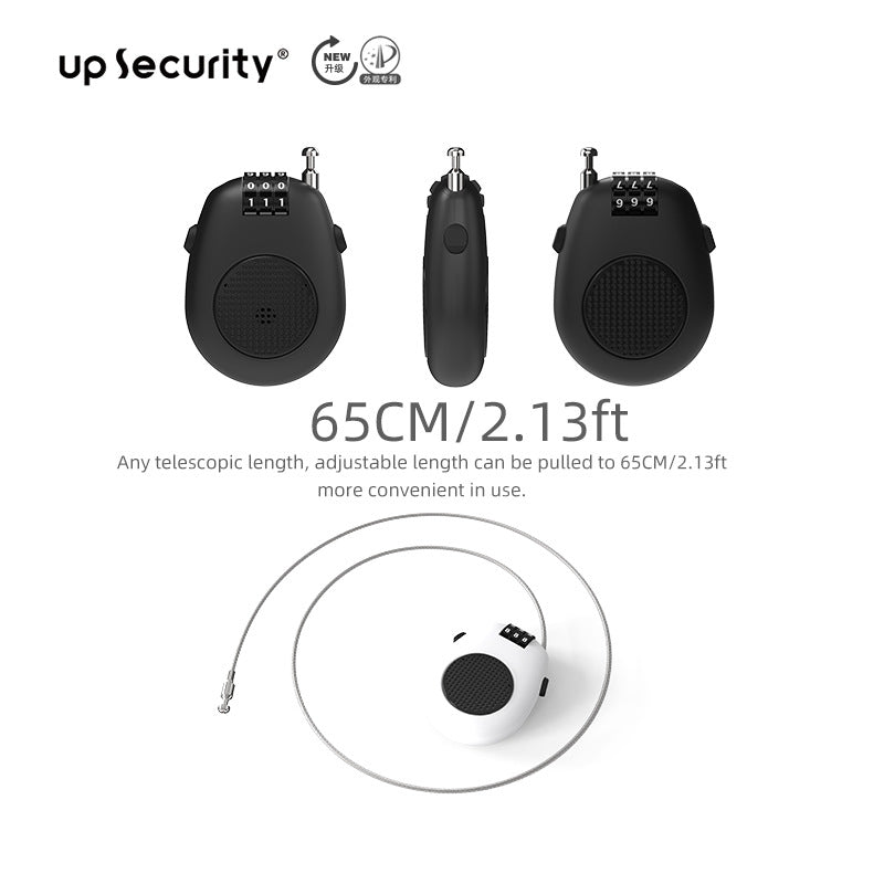 Cable Retractable Combination Lock P40/P40 Dress Up